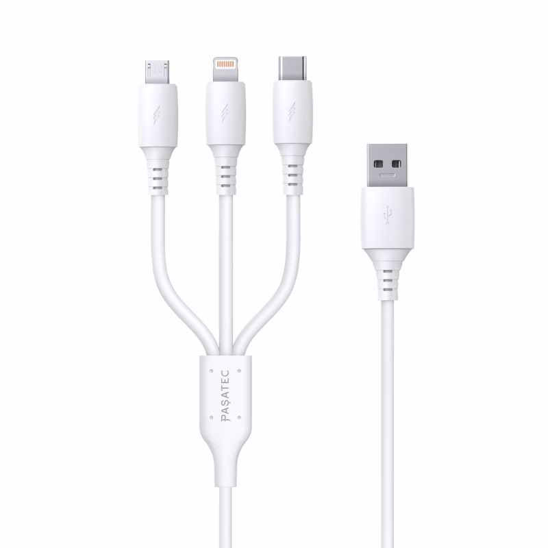 RAVE Series 3in1 Multifunction Charging Cable 1.2M - White