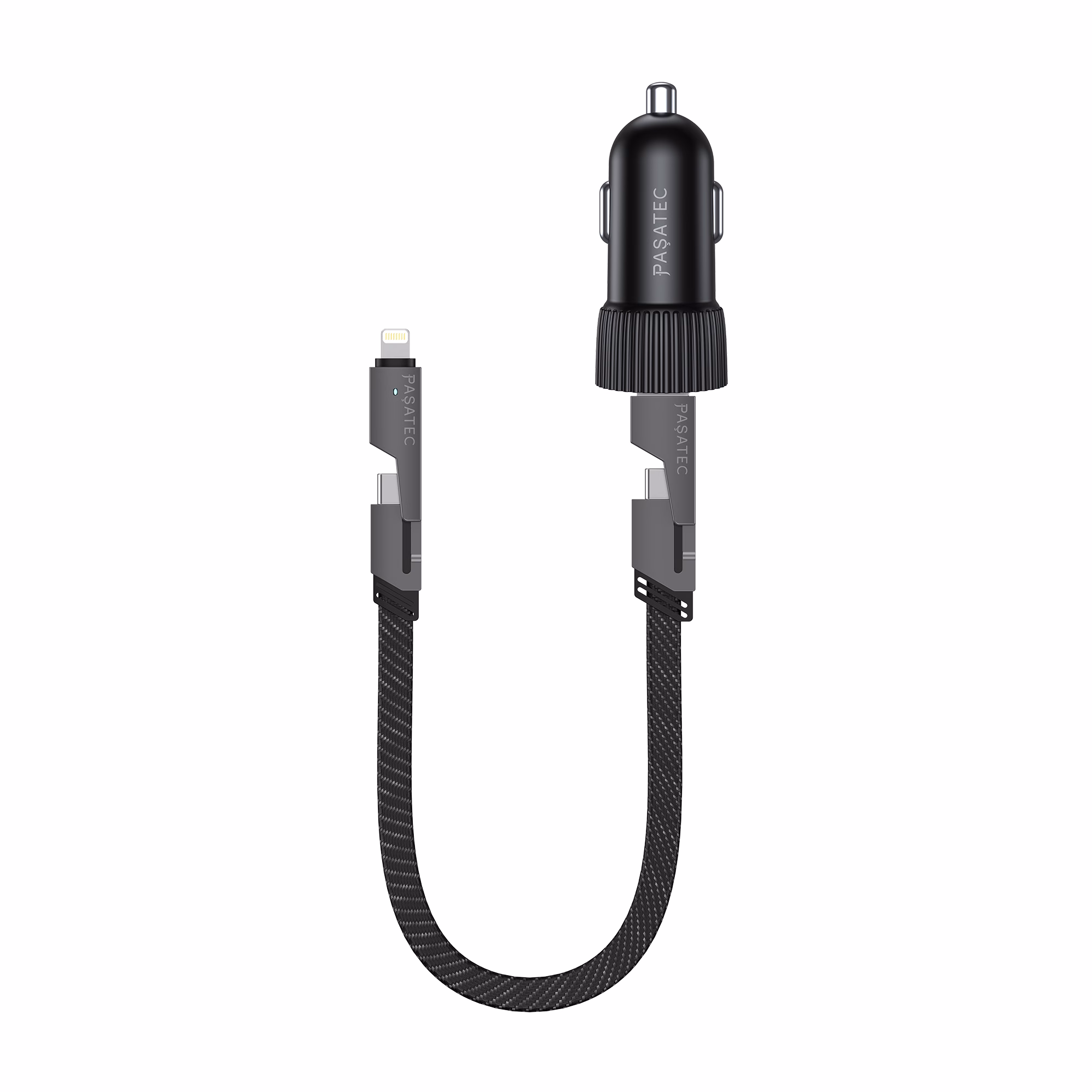 GLEE Series PD 48W Car Charger + 4in1 Cable - Black - Image 9