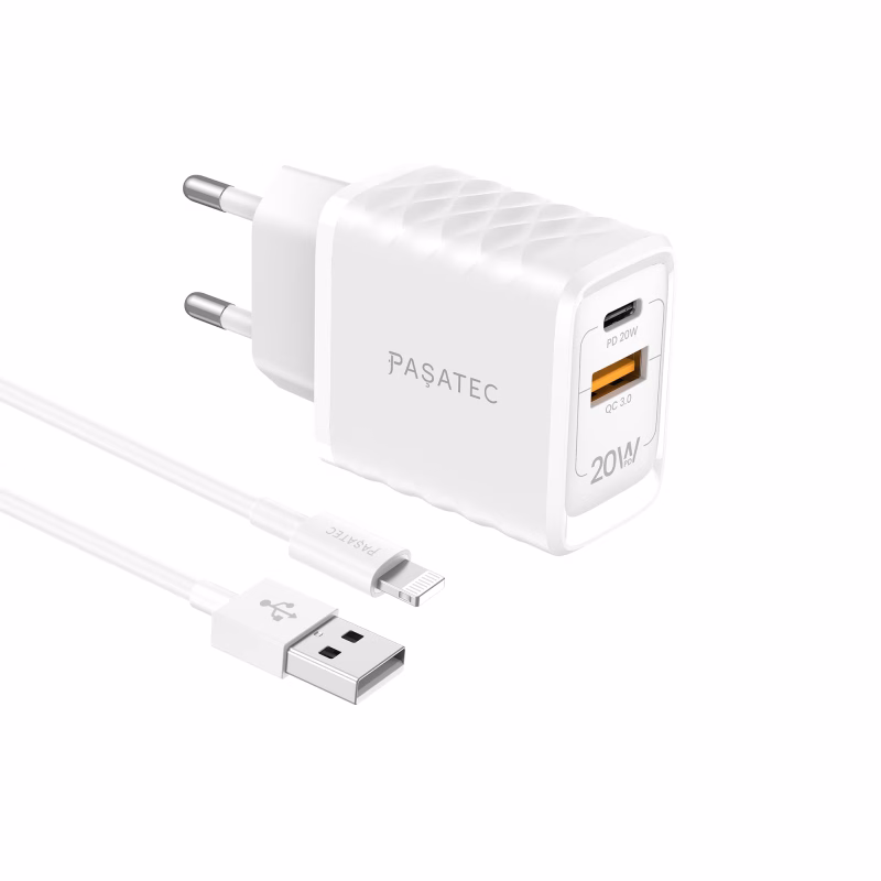 RAVE Series PD 20W Wall Charger + A-L Cable - White