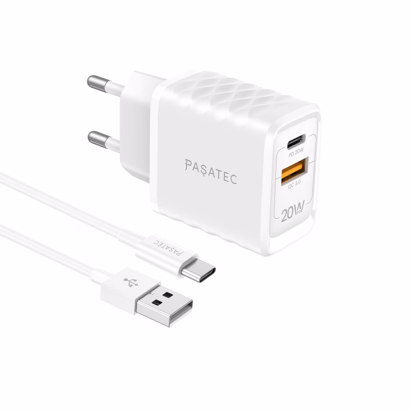 RAVE Series PD 20W Wall Charger + A-C Cable - White